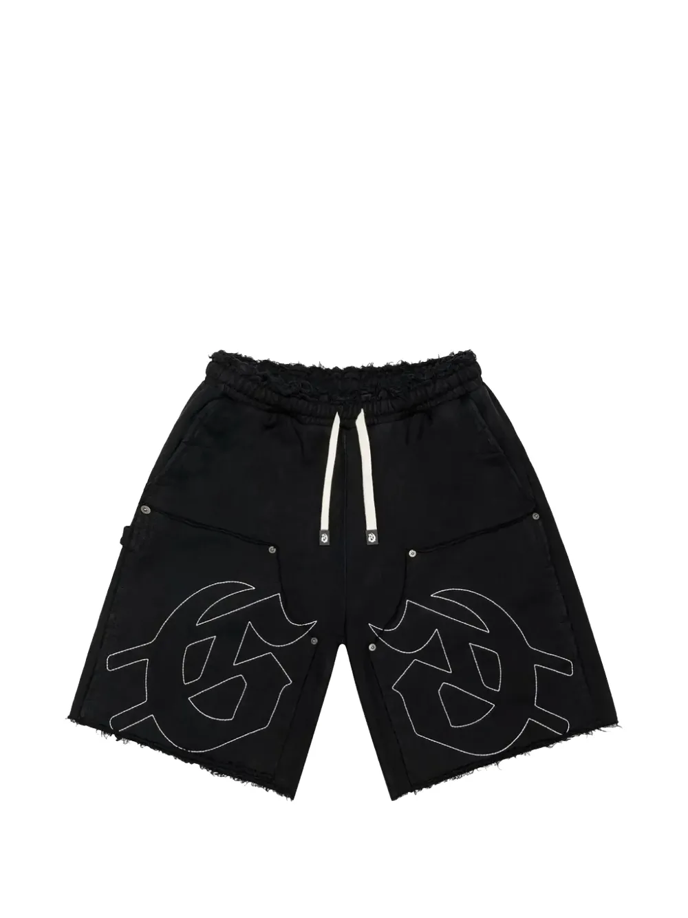 GODSPEED distressed carpenter shorts - Nero