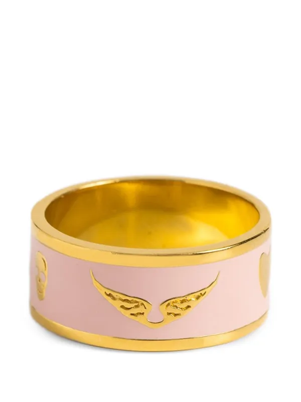 Zadig&Voltaire skull-motif enamel-detail Ring | Gold | FARFETCH