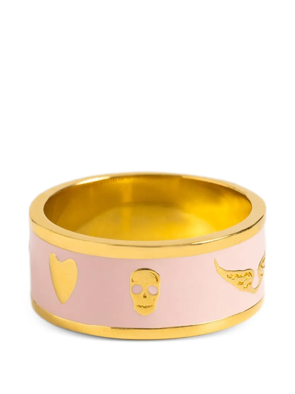 Zadig&Voltaire skull-motif enamel-detail Ring | Gold | FARFETCH