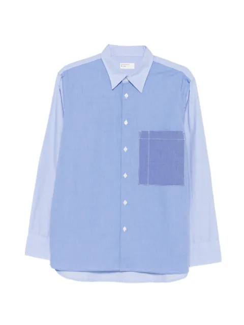 Universal Works panelled chest-pocket shirt