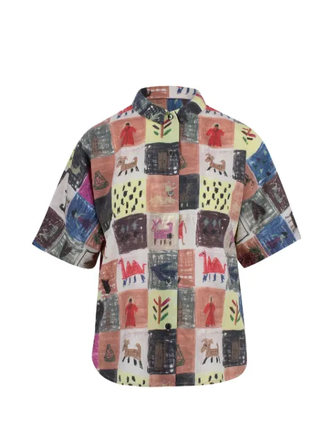 Yoshi Kondo graphic-print short-sleeve shirt