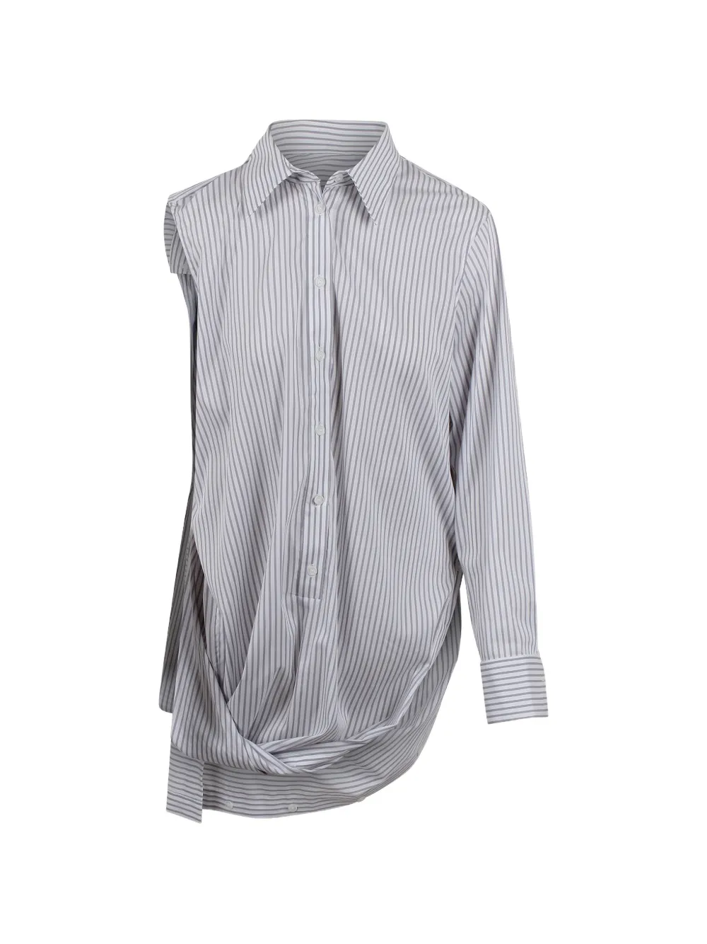 BALOSSA Jadore asymmetric striped shirt - Grau