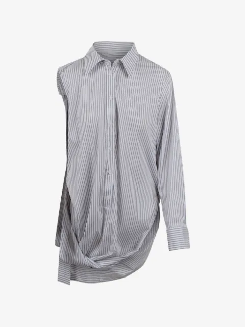 BALOSSA Jadore asymmetric striped shirt