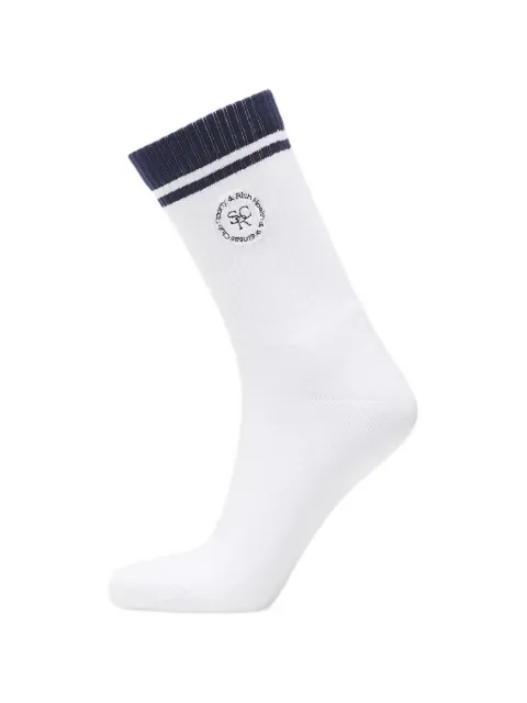 Sporty & Rich logo-embroidered socks