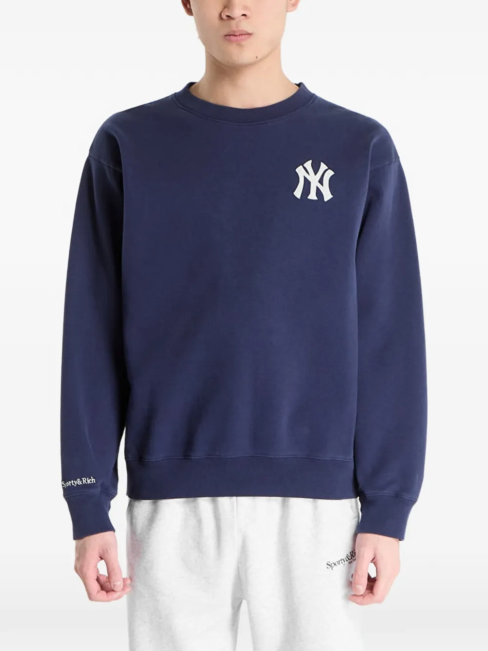 Sporty & Rich Sporty & Rich Heritage Yankees Serif Crewneck UNISEX - Blu