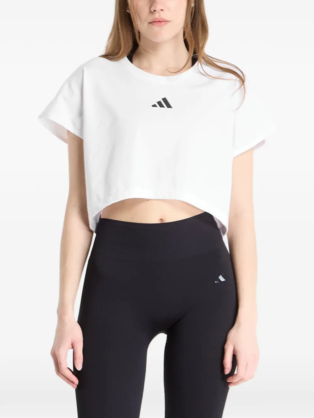 adidas logo-print T-shirt - Bianco