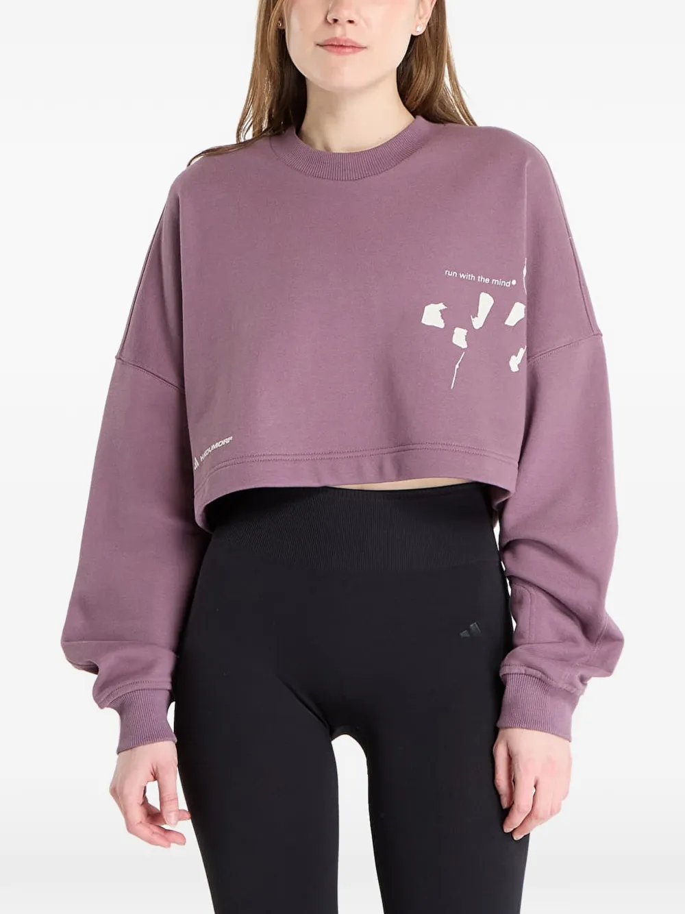 adidas logo-print sweatshirt - Violett