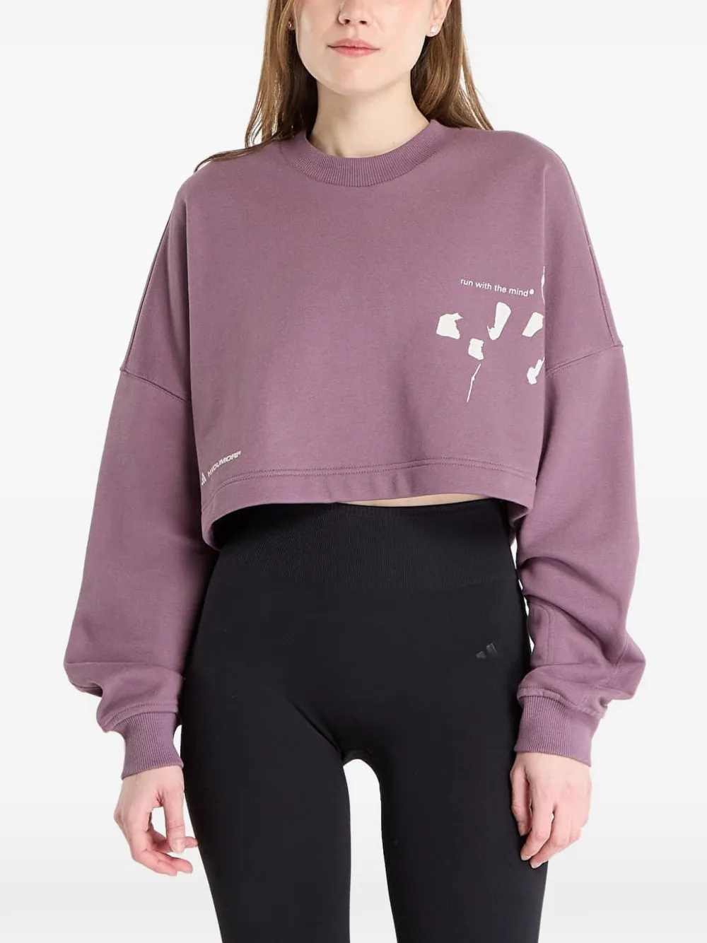 adidas Sweater met logoprint Paars
