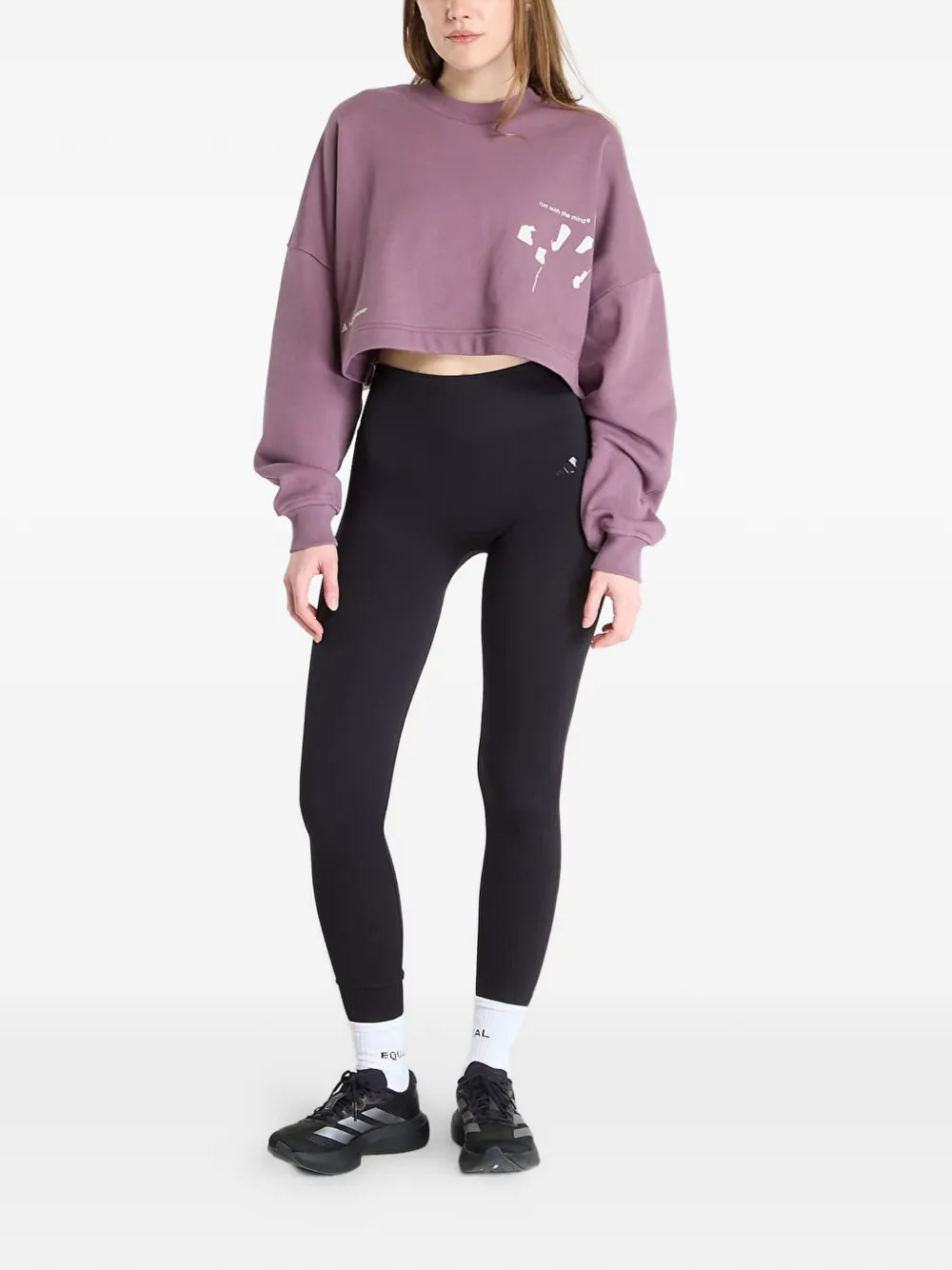 adidas Sweater met logoprint Paars