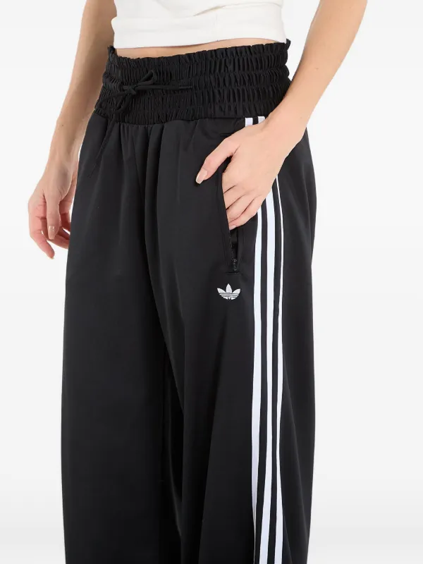 Adidas Smocked Firebird Track Pants | Black | FARFETCH