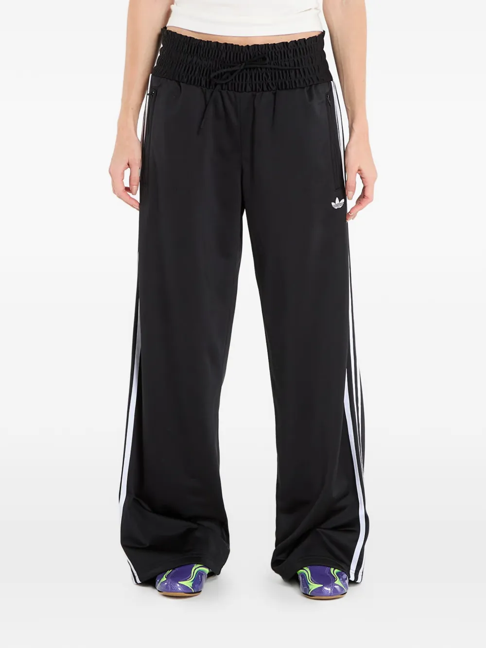 adidas adidas Smocked Firebird Tracksuit Bottoms - Nero