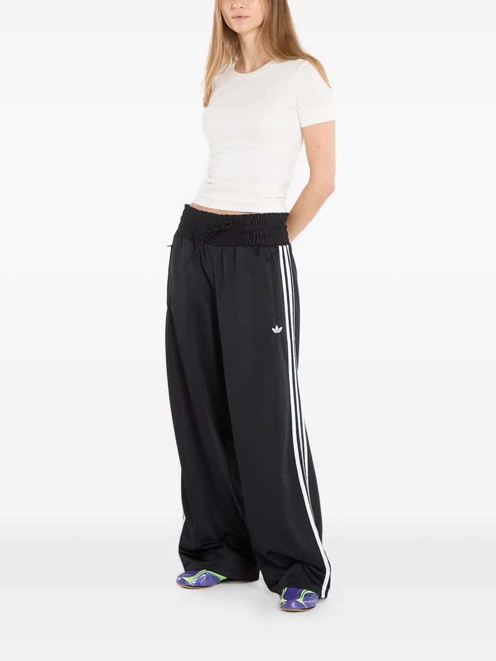 adidas Gesmockte Firebird trainingsbroek Zwart