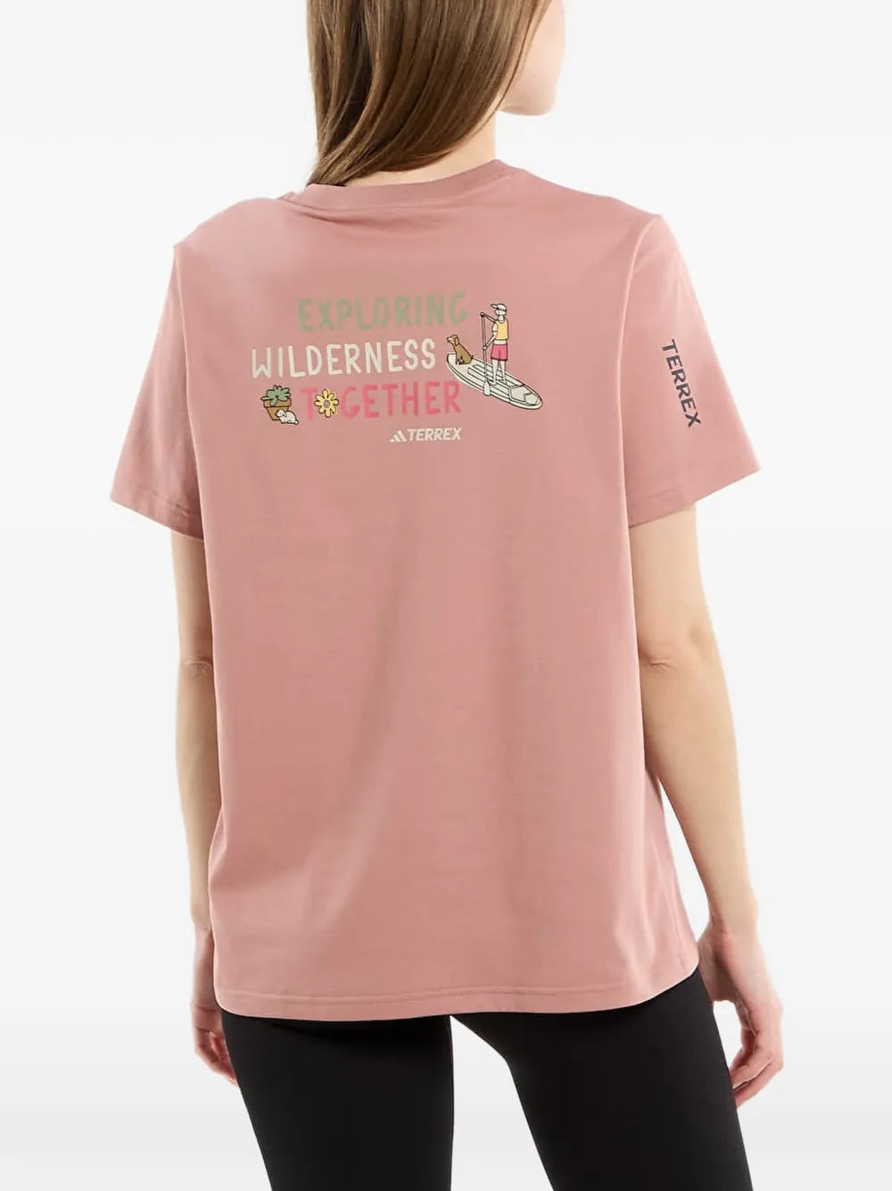 adidas Terrex T-shirt met grafische print Roze