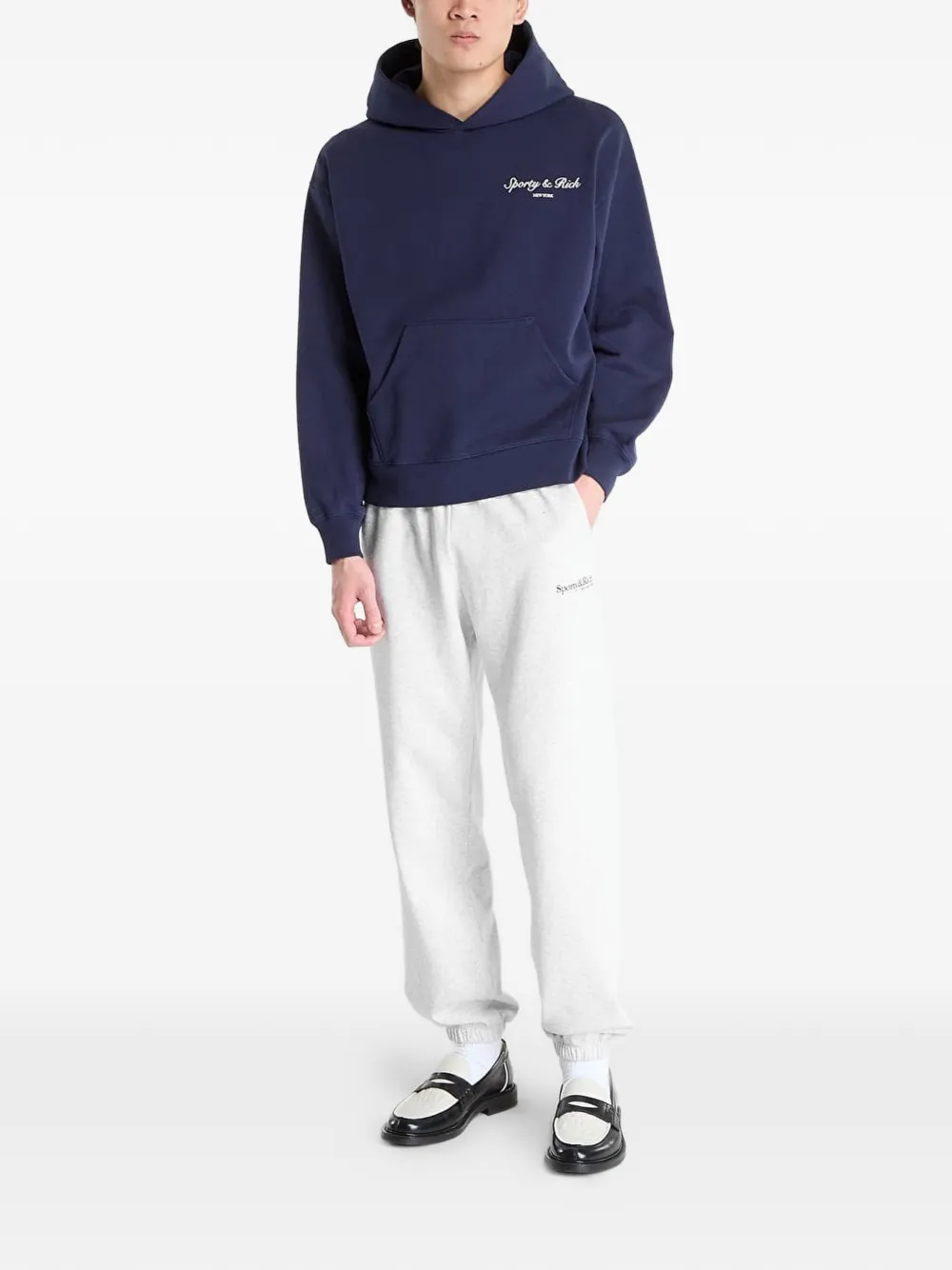 Sporty & Rich Syracuse hoodie met logoprint Blauw
