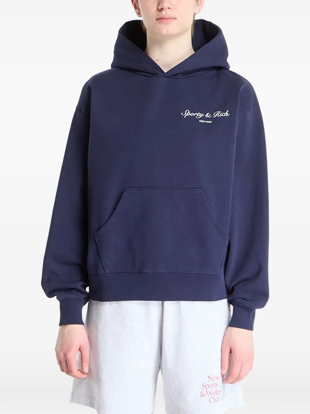 Sporty & Rich Syracuse hoodie met logoprint Blauw