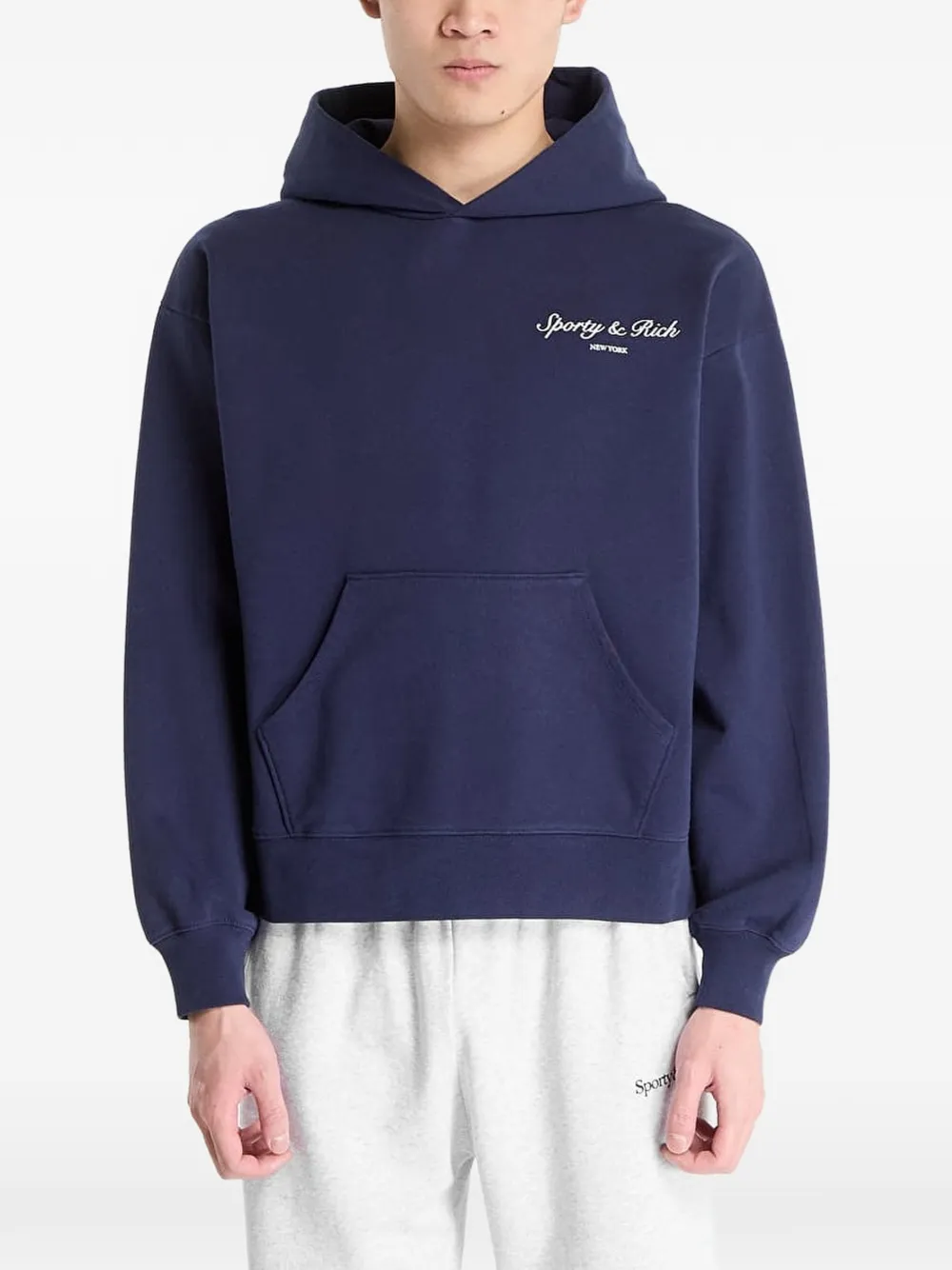 Sporty & Rich Syracuse hoodie met logoprint Blauw