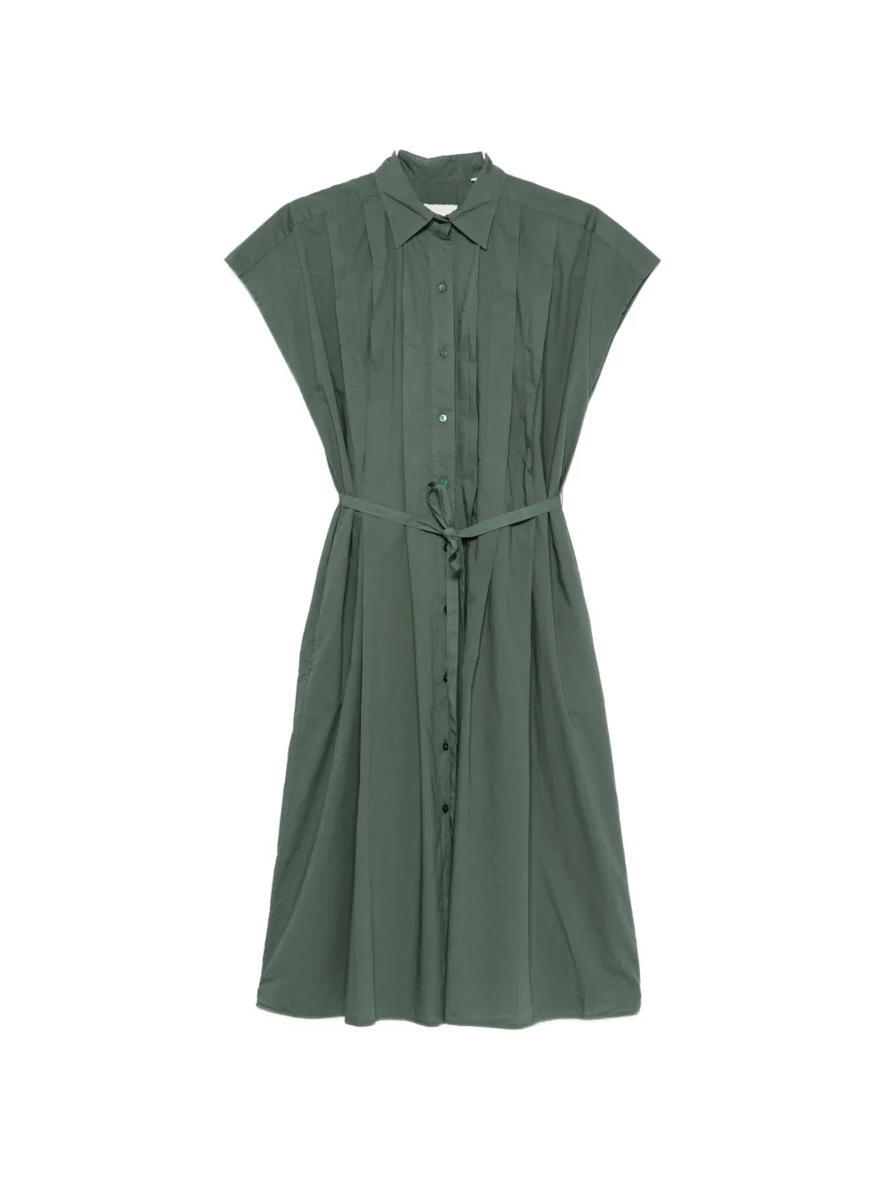 Xacus Mimi pleated belted mini dress - Verde