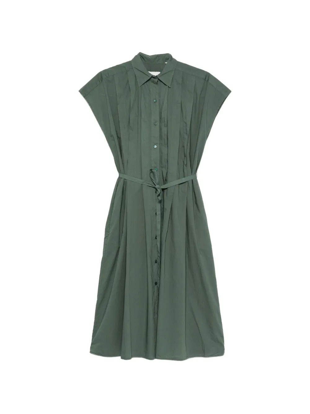 Xacus Mimi pleated belted mini dress - Verde