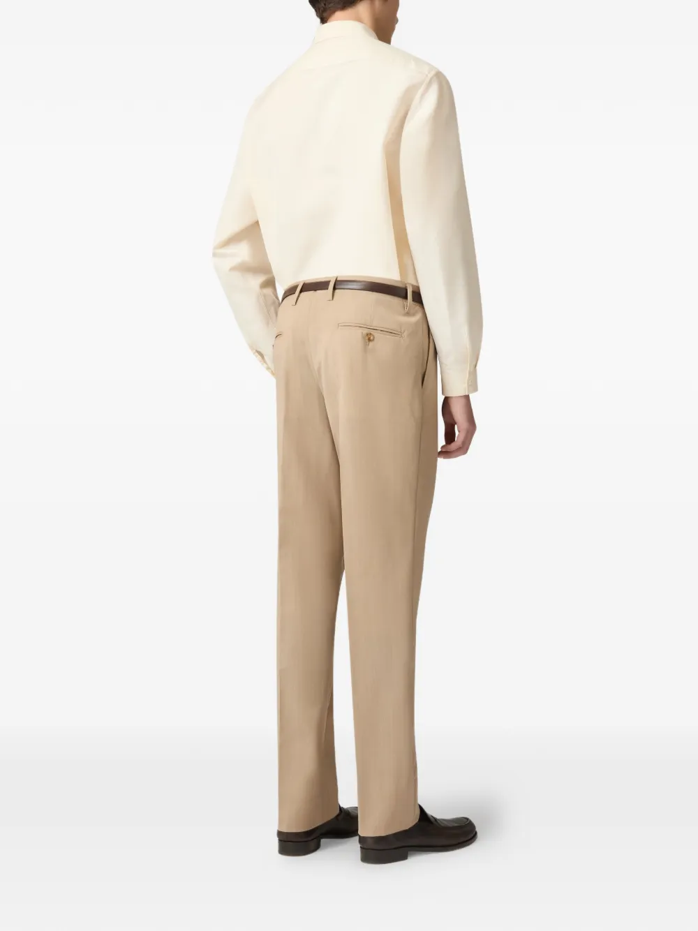 Lardini Wollen plooibroek Beige
