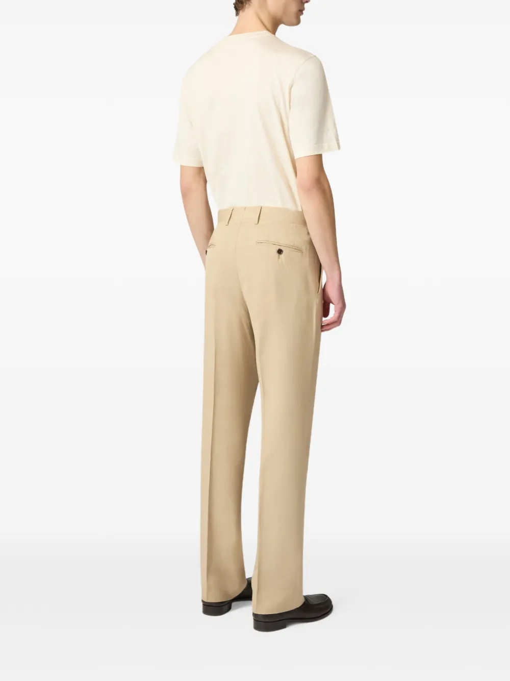 Lardini Broek met platte voorkant Beige