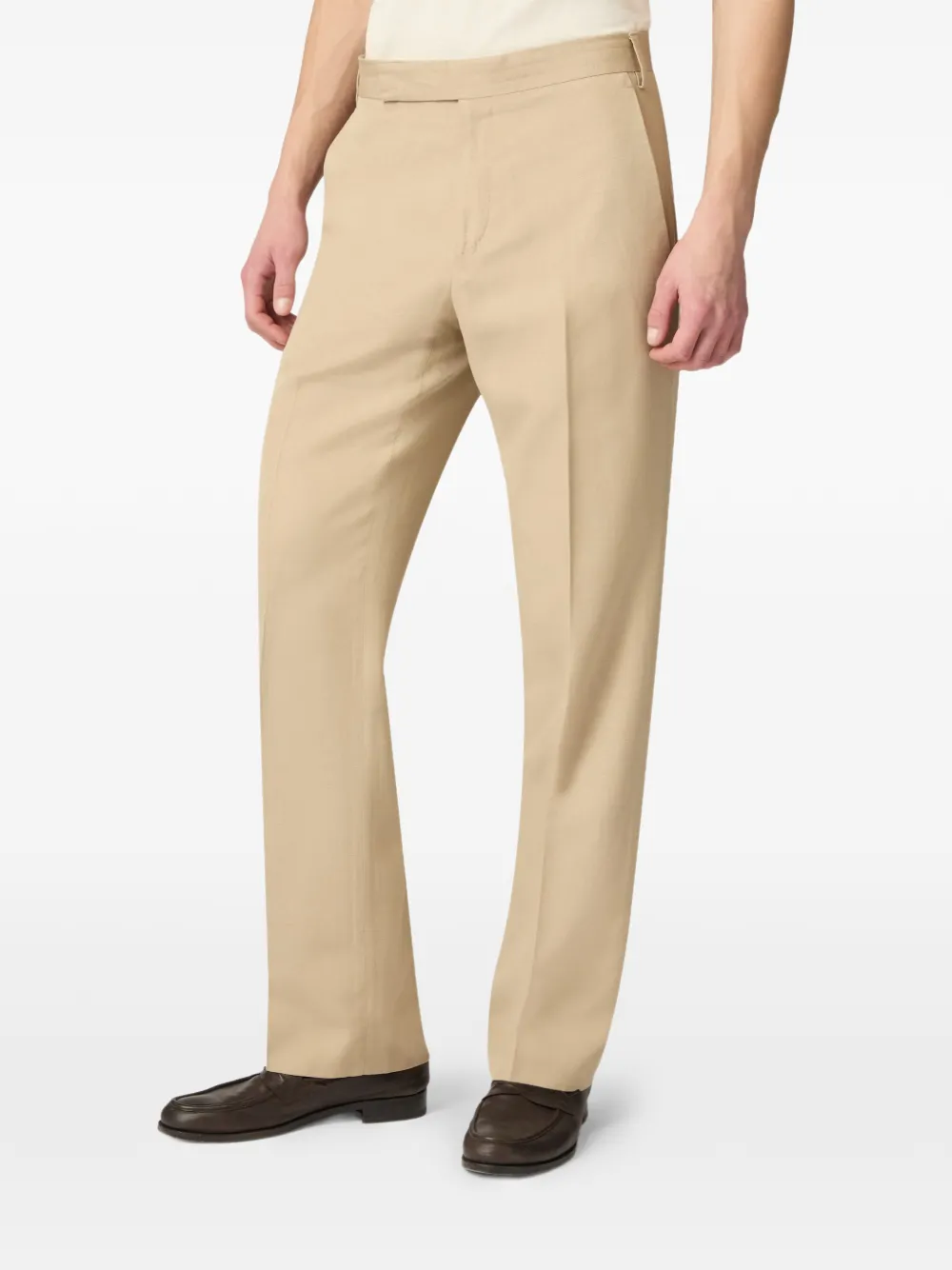 Lardini Broek met platte voorkant Beige