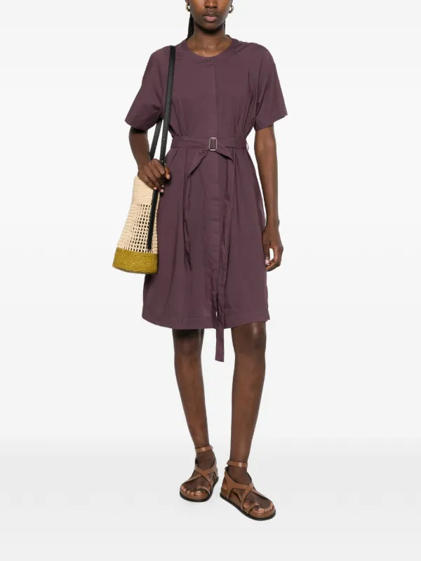 marissa mini dress in purple Xacus Marissa Belted short-sleeve Mini Dress | Purple