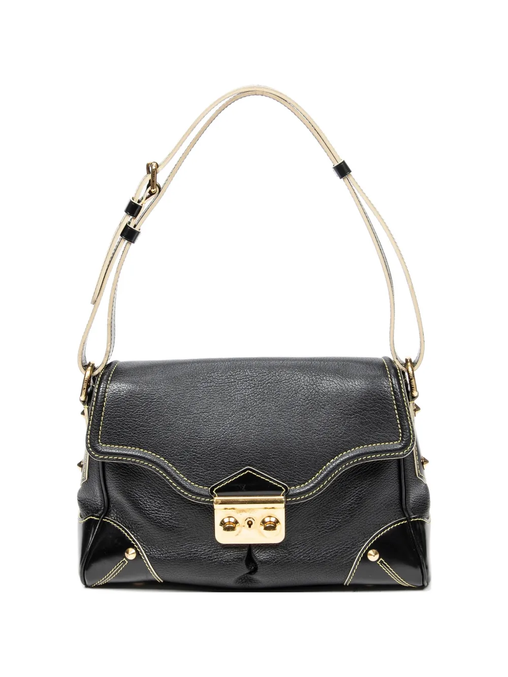 Louis Vuitton Pre-Owned push-lock shoulder bag - Black
