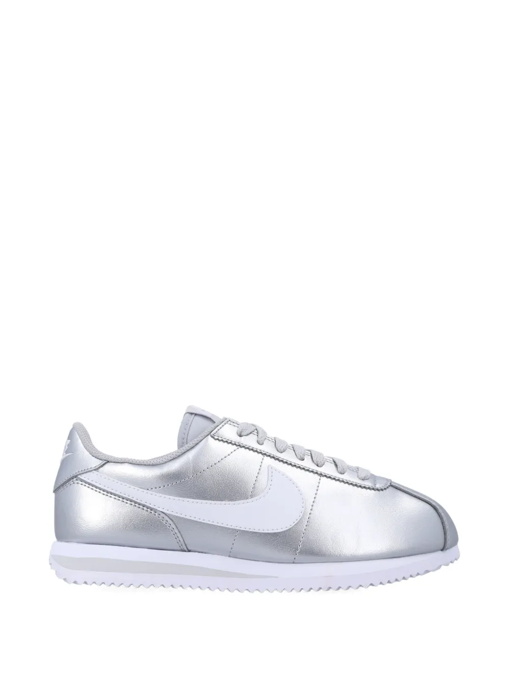 Nike Cortez metallic sneakers Zilver