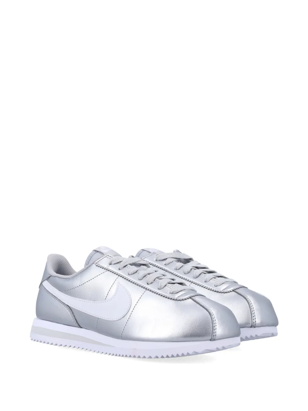 Nike Cortez metallic sneakers Zilver
