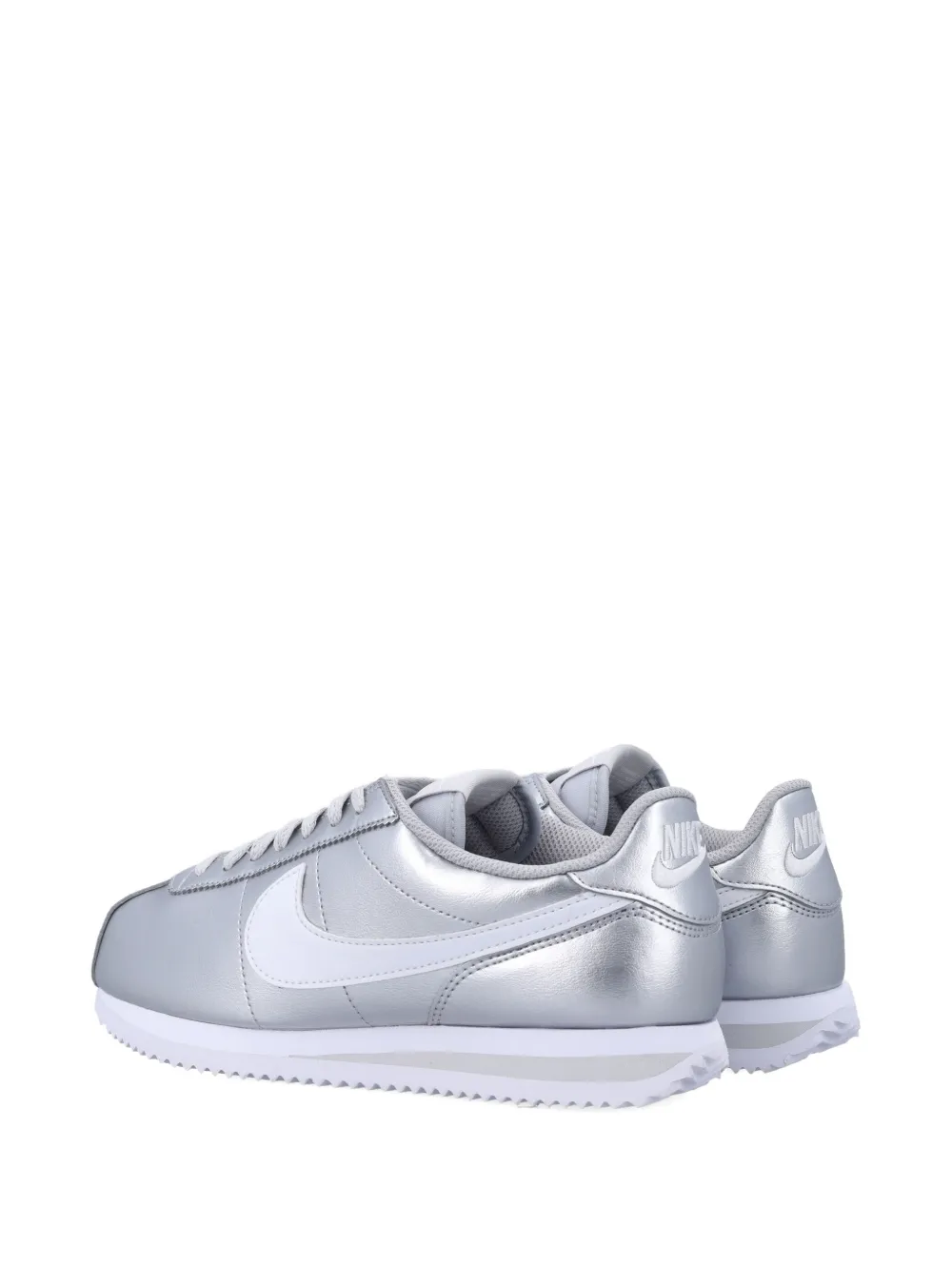 Nike Cortez metallic sneakers Zilver