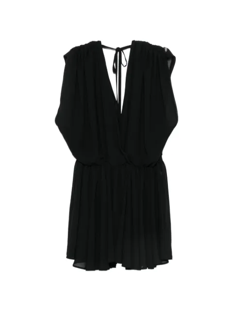 the M.. Emily draped V-neck mini dress