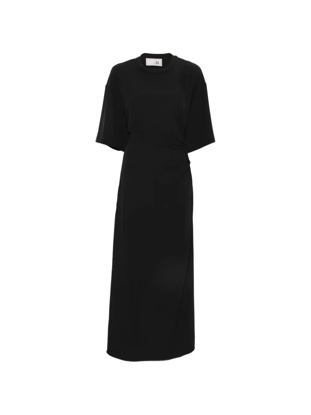 the M.. cut-out gathered midi dress - Nero