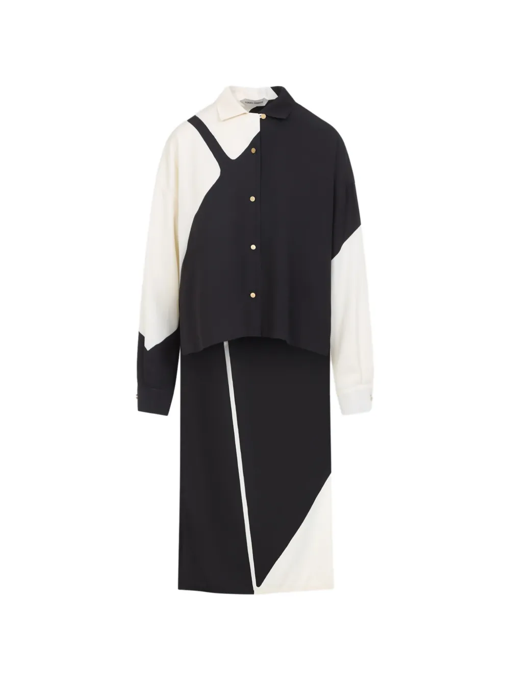 Alberta Ferretti colour-block shirt - Nero