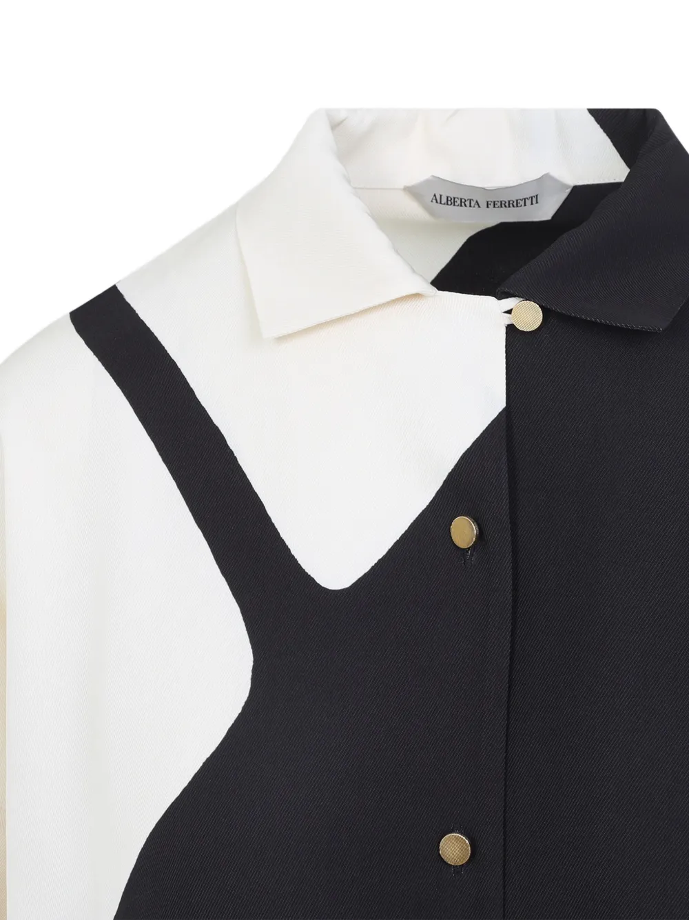 Alberta Ferretti Overhemd met colourblocking Zwart