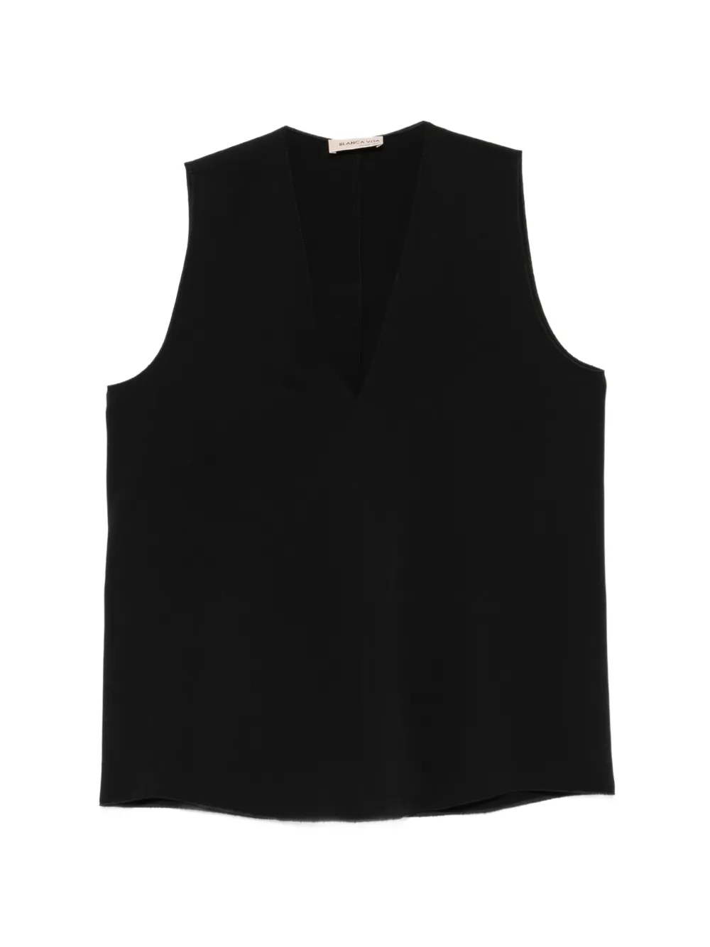 Blanca Vita V-neck sleeveless blouse - Nero