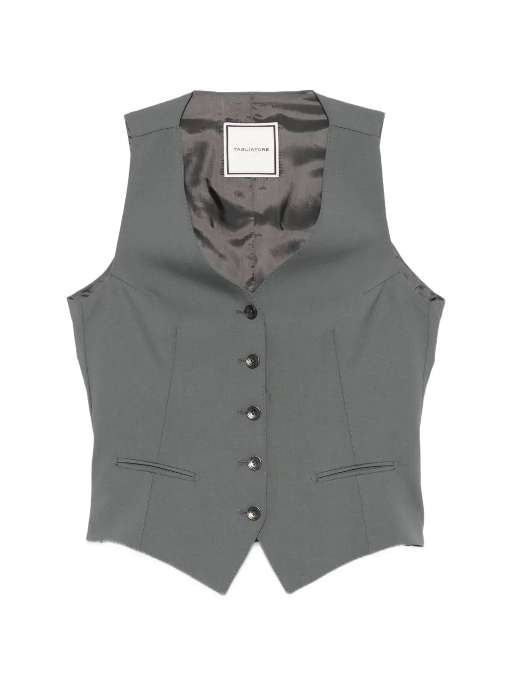 Tagliatore buttoned waistcoat - Grau