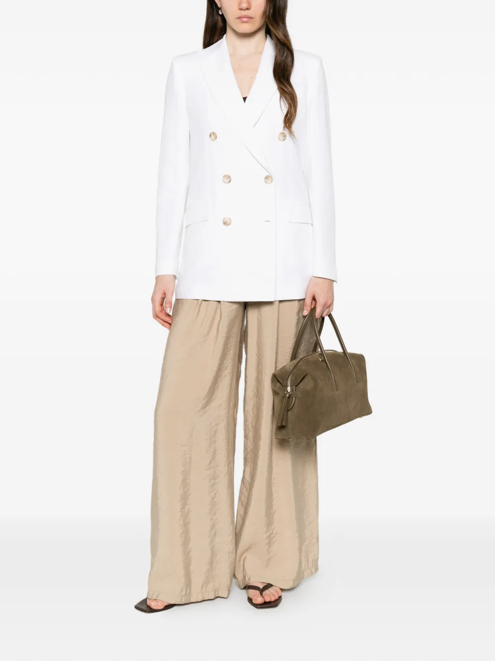 Blanca Vita Blazer met dubbele rij knopen Wit