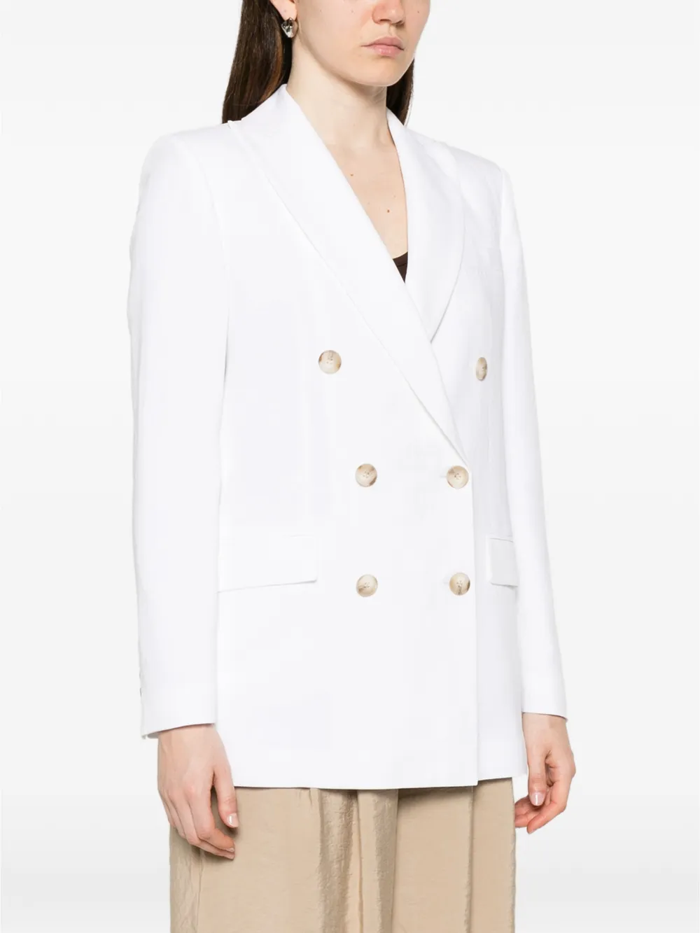Blanca Vita Blazer met dubbele rij knopen Wit