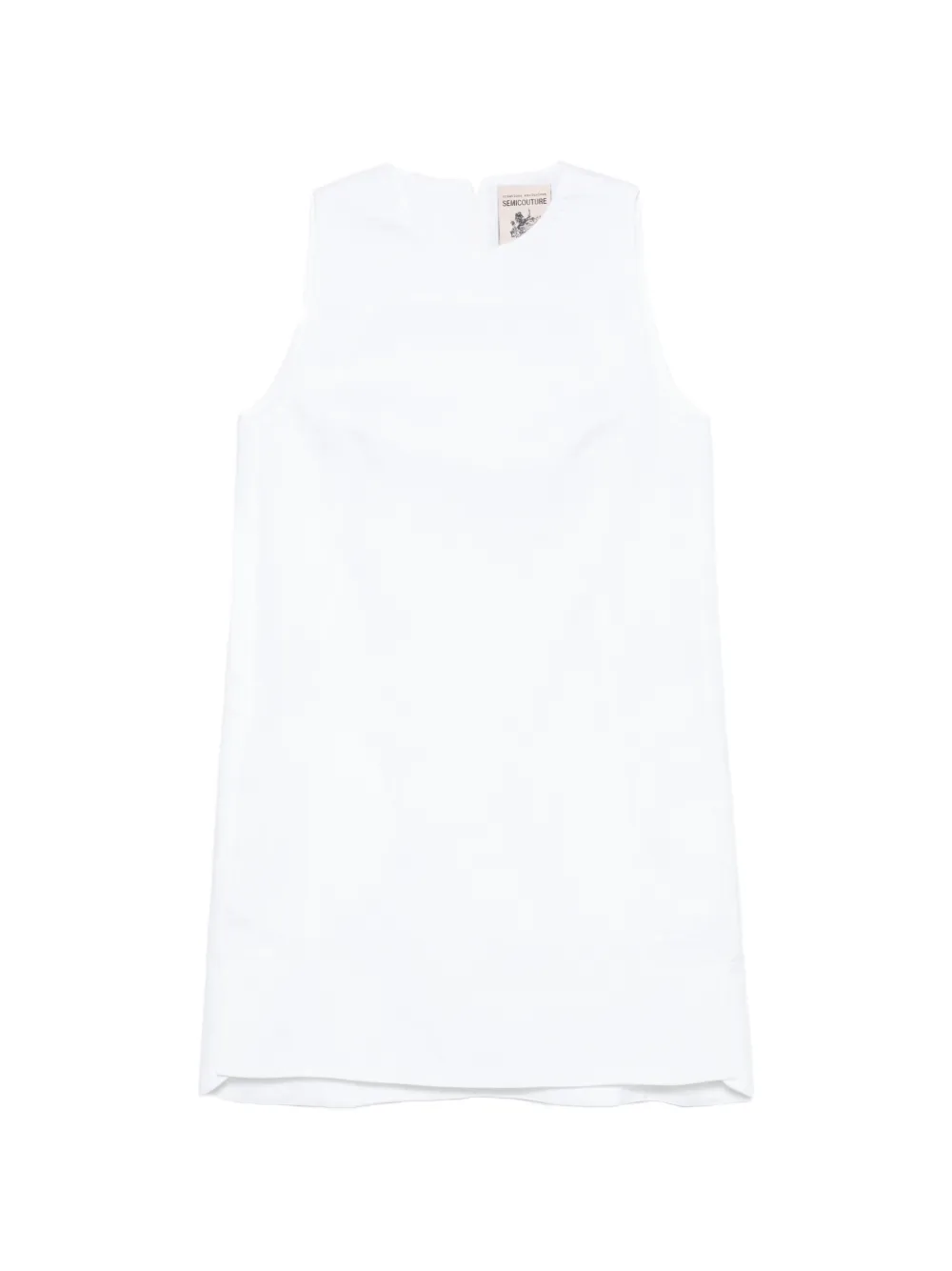 Semicouture sleeveless mini dress - Bianco
