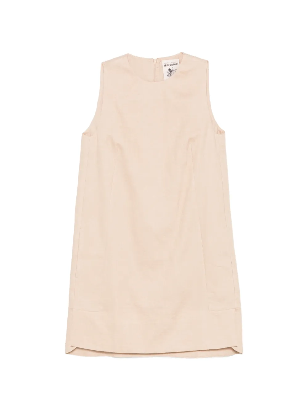 Semicouture sleeveless mini dress - Toni neutri