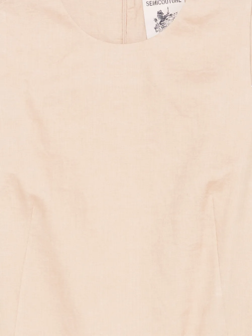 Semicouture Mouwloze mini-jurk Beige