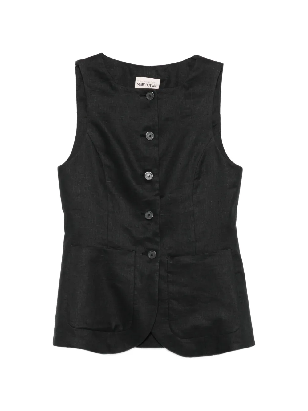 Semicouture button-up waistcoat - Schwarz