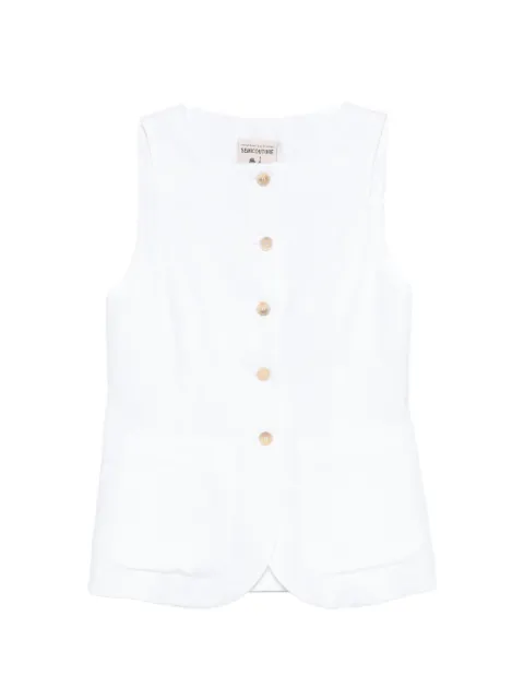 Semicouture button-up sleeveless waistcoat