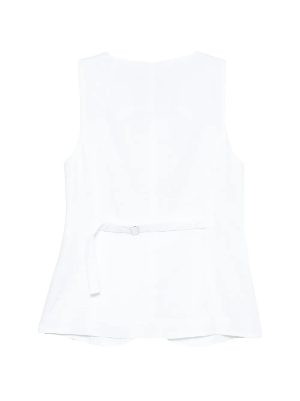 Semicouture Button-up mouwloos gilet Wit