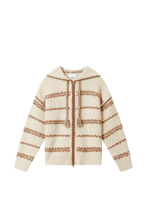 ISABEL MARANT Rolian chevron-pattern bouclé hoodie