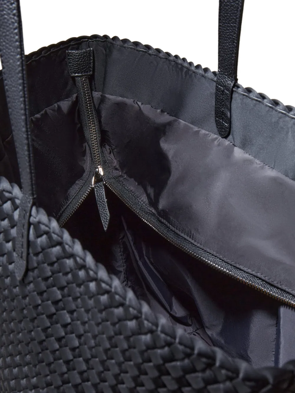 NAGHEDI Jet Setter grote handgeweven shopper Zwart