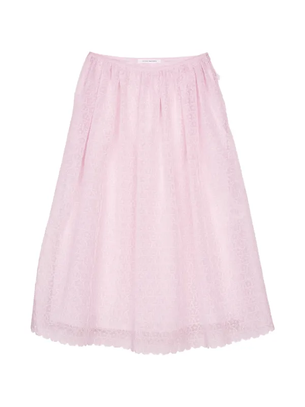Cecilie Bahnsen Bala Floral Skirt in Pink