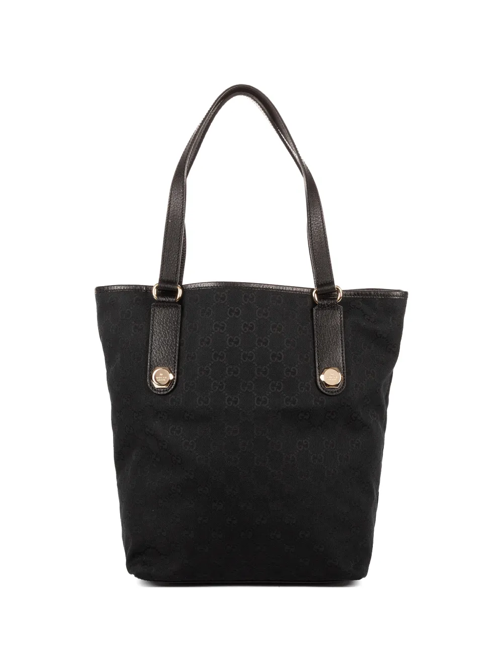 Gucci Pre-Owned GG Supreme leather-trim tote bag - Nero