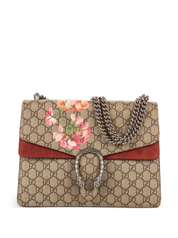 Gucci Pre-owned Dionysus Floral-print Shoulder Bag in Neutrals