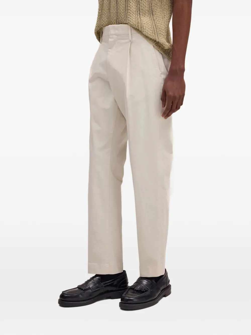 NN07 Bill geplooide broek Beige